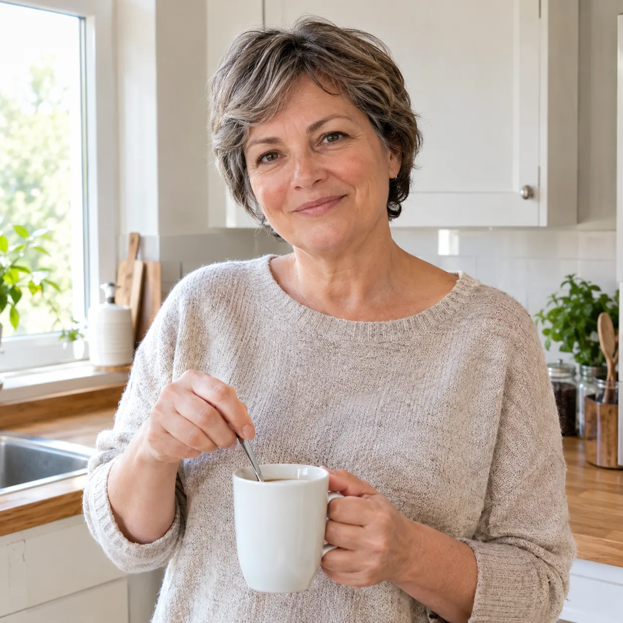 Beatriz, 57, en la cocina